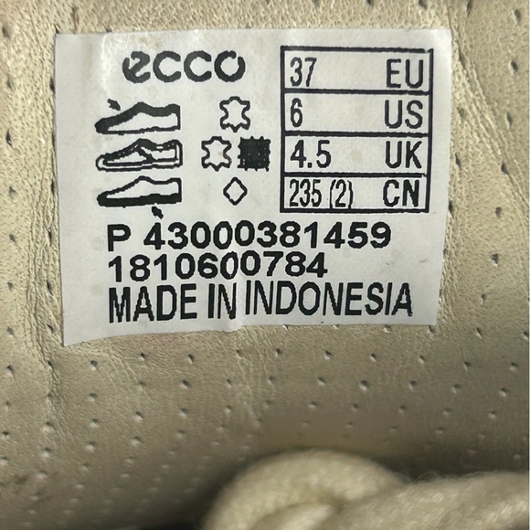 Ecco Soft 7 Oyster Grey Leather Lace-up Comfort Sneaker Shoe Casual Women’s Sz 6 - Picture 2 of 15